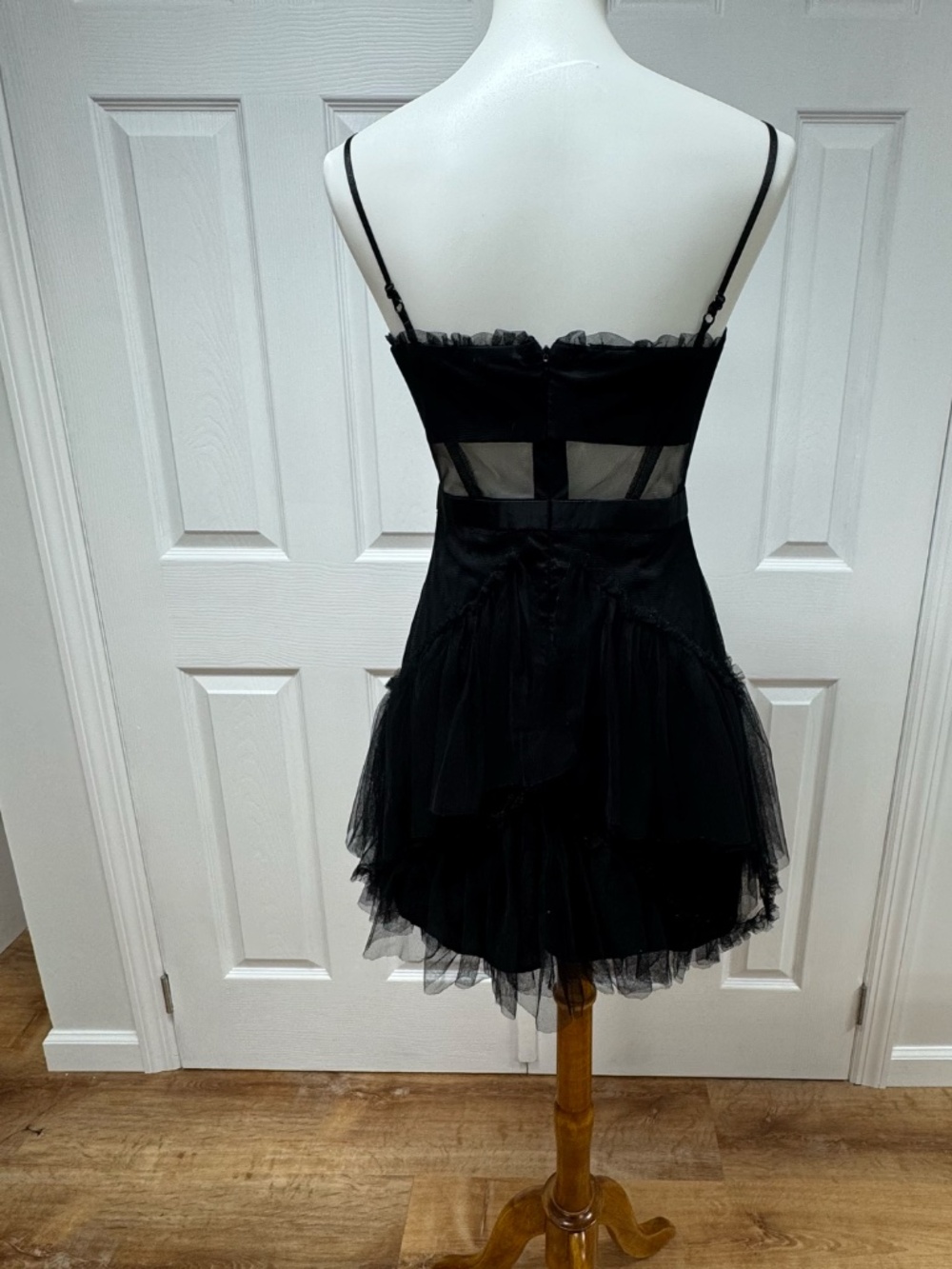 Sipaiya Black Tiered Tulle Corset Dress - Size L - NEW Without Tags. - Picture 2 of 11